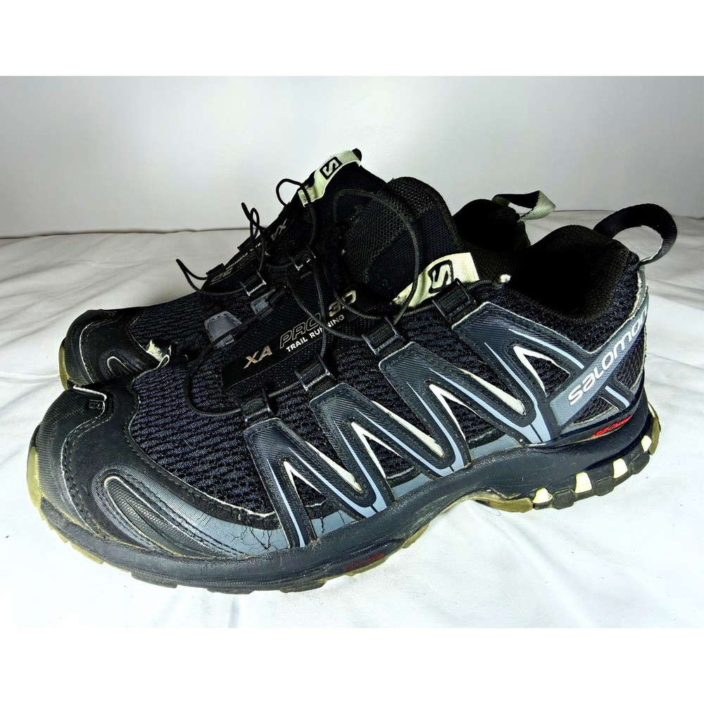 Salomon XA Pro 3D Men's Trail Running Hiking Shoes Black Gray Size 9.5